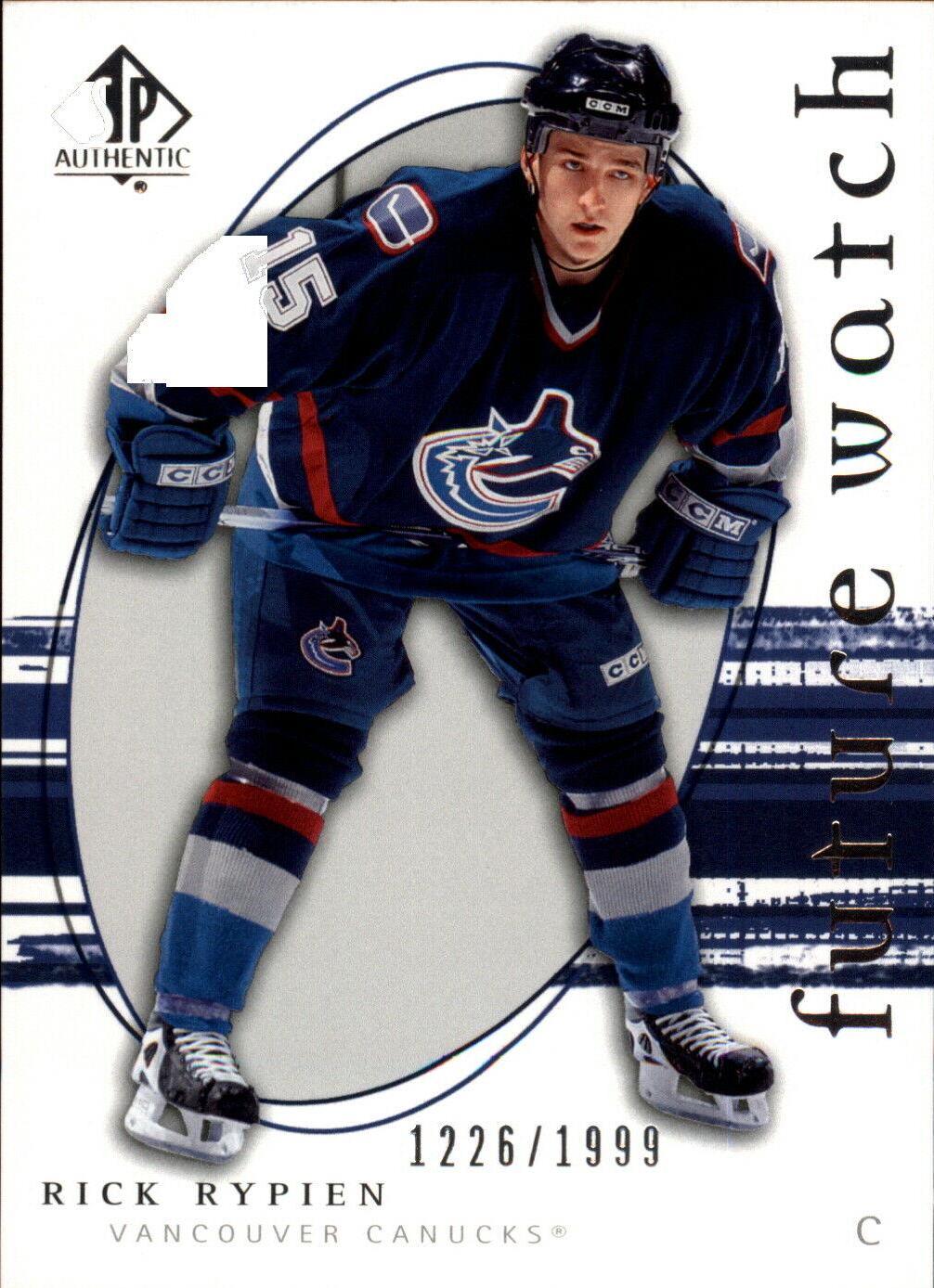 Rick Rypien #284 2005 Sp Authentic Hockey