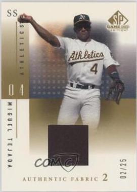 Miguel Tejada #N-MT 2001 Sp Game Used Authentic Fabric Baseball