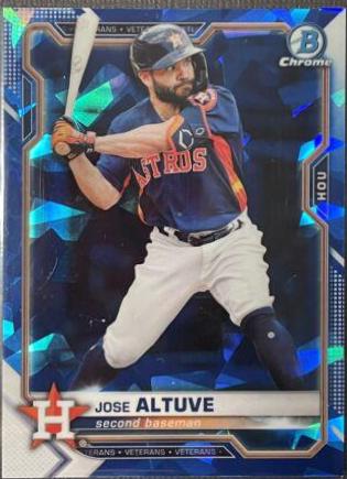 Jose Altuve #24 2021 Bowman Chrome Sapphire Baseball