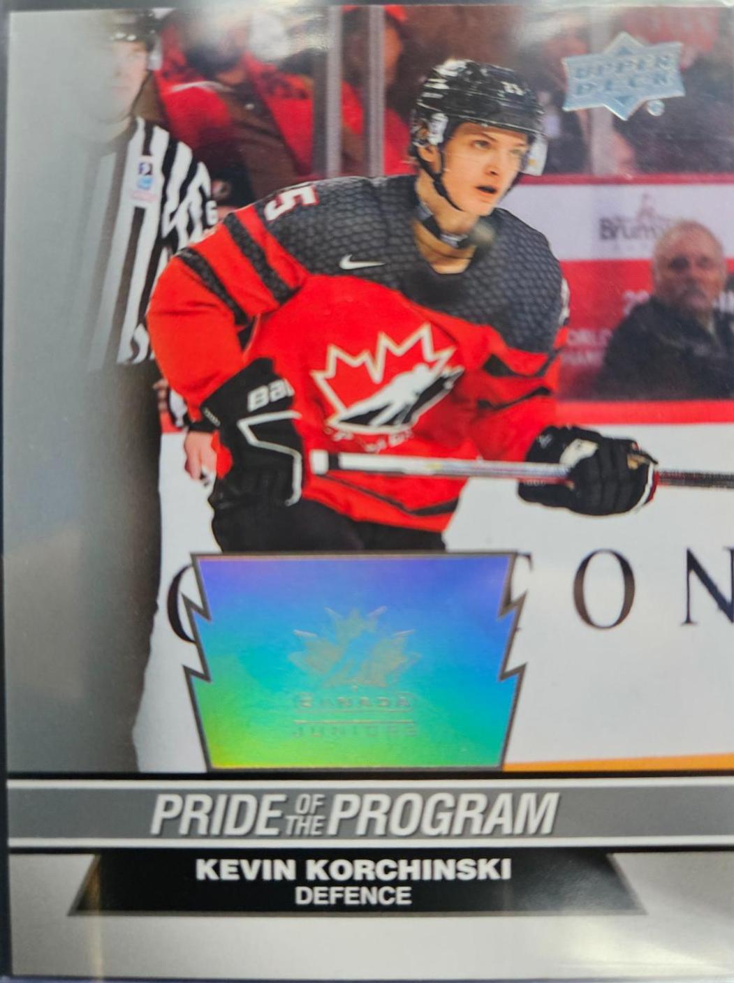 Kevin Korchinski #72 2023 Upper Deck Team Canada Juniors Hockey