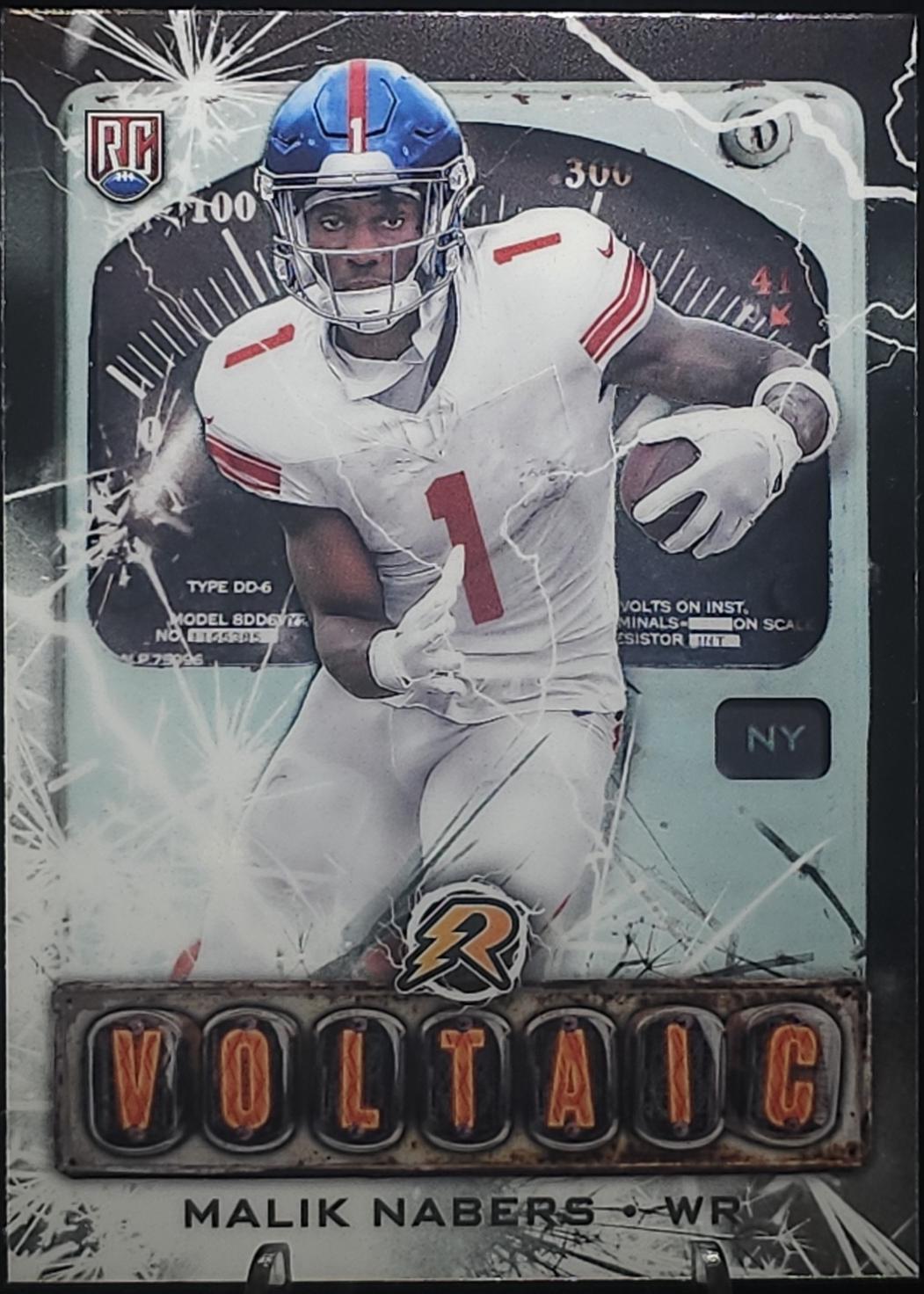 Malik Nabers #V-6 Football Cards 2024 Topps Resurgence Voltaic