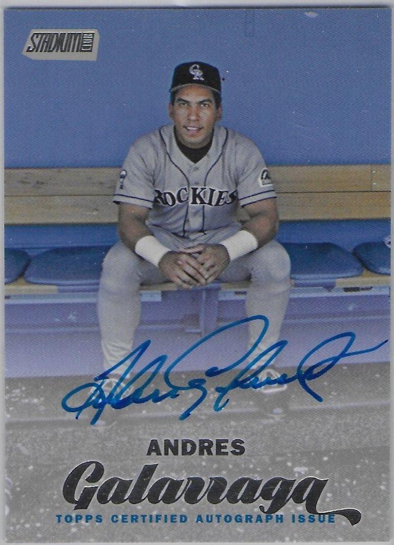 Andres Galarraga #SCA-AGA Baseball Cards 2017 Stadium Club Autographs