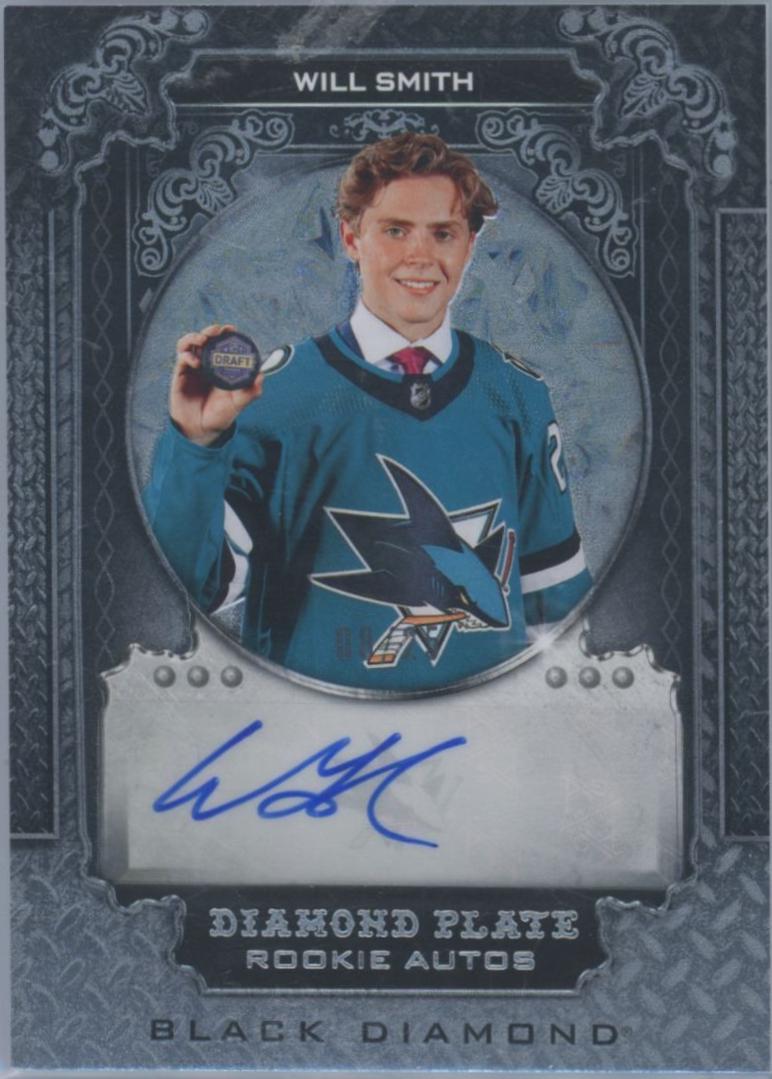 Will Smith #DPR-WS Hockey Cards 2024 Upper Deck Black Diamond Plate Rookie Auto