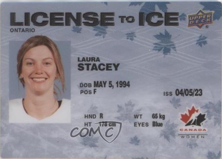 Laura Stacey #LI-18 Hockey Cards 2023 Upper Deck Team Canada Juniors License to Ice