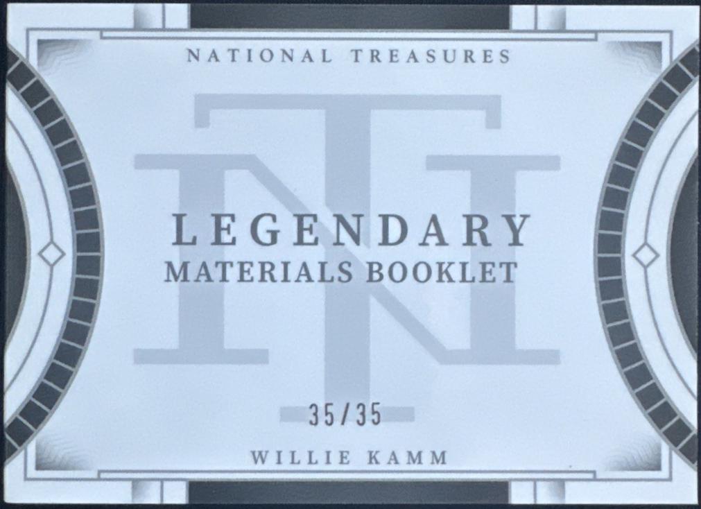 Willie Kamm #9 2024 Panini National Treasures Legendary Materials Booklet Baseball