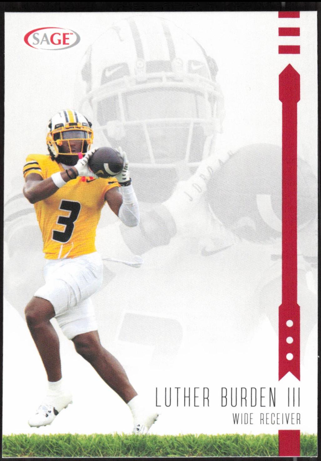 Luther Burden III #3 Football Cards 2025 Sage Hit
