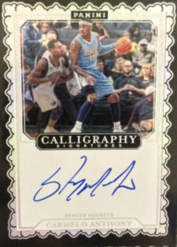 Carmelo Anthony #CAL-CAN Basketball Cards 2023 Panini Recon Calligraphy Signature