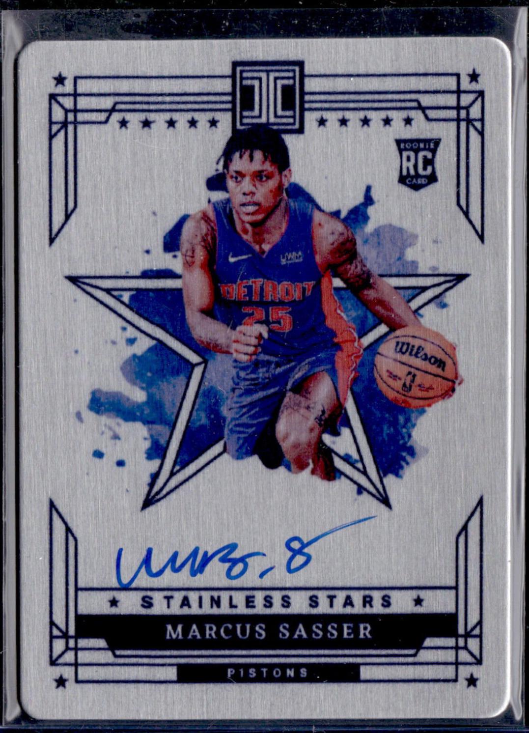 Marcus Sasser #SSA-SAS Basketball Cards 2023 Panini Impeccable Stainless Stars Autographs