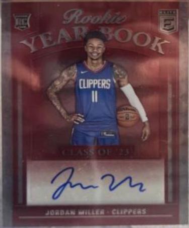 Jordan Miller #5 Basketball Cards 2023 Donruss Elite Rookie Yearbook Autograph
