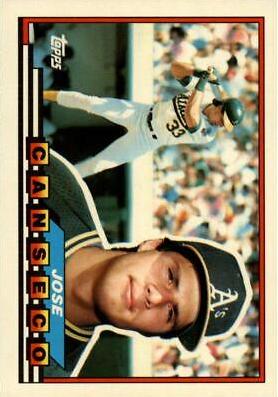 Jose Canseco #190 Baseball Cards 1989 Topps Big