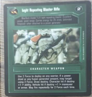 Light Repeating Blaster Rifle Star Wars CCG Premiere