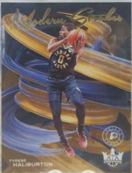 Tyrese Haliburton #12 Basketball Cards 2022 Panini Court Kings Modern Strokes
