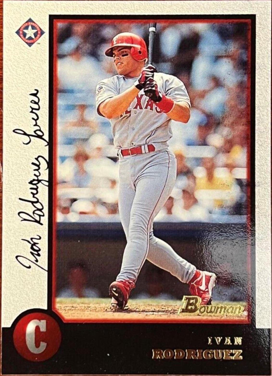 Ivan Rodriguez #4 Baseball Cards 1998 Bowman