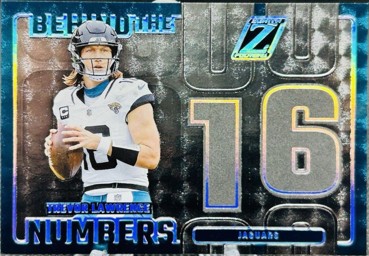 Trevor Lawrence #10 Football Cards 2024 Panini Zenith Behind The Numbers