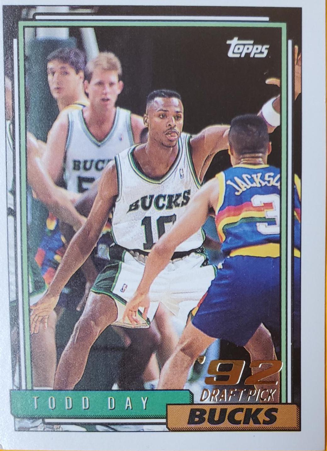 Todd Day #284 Basketball Cards 1992 Topps