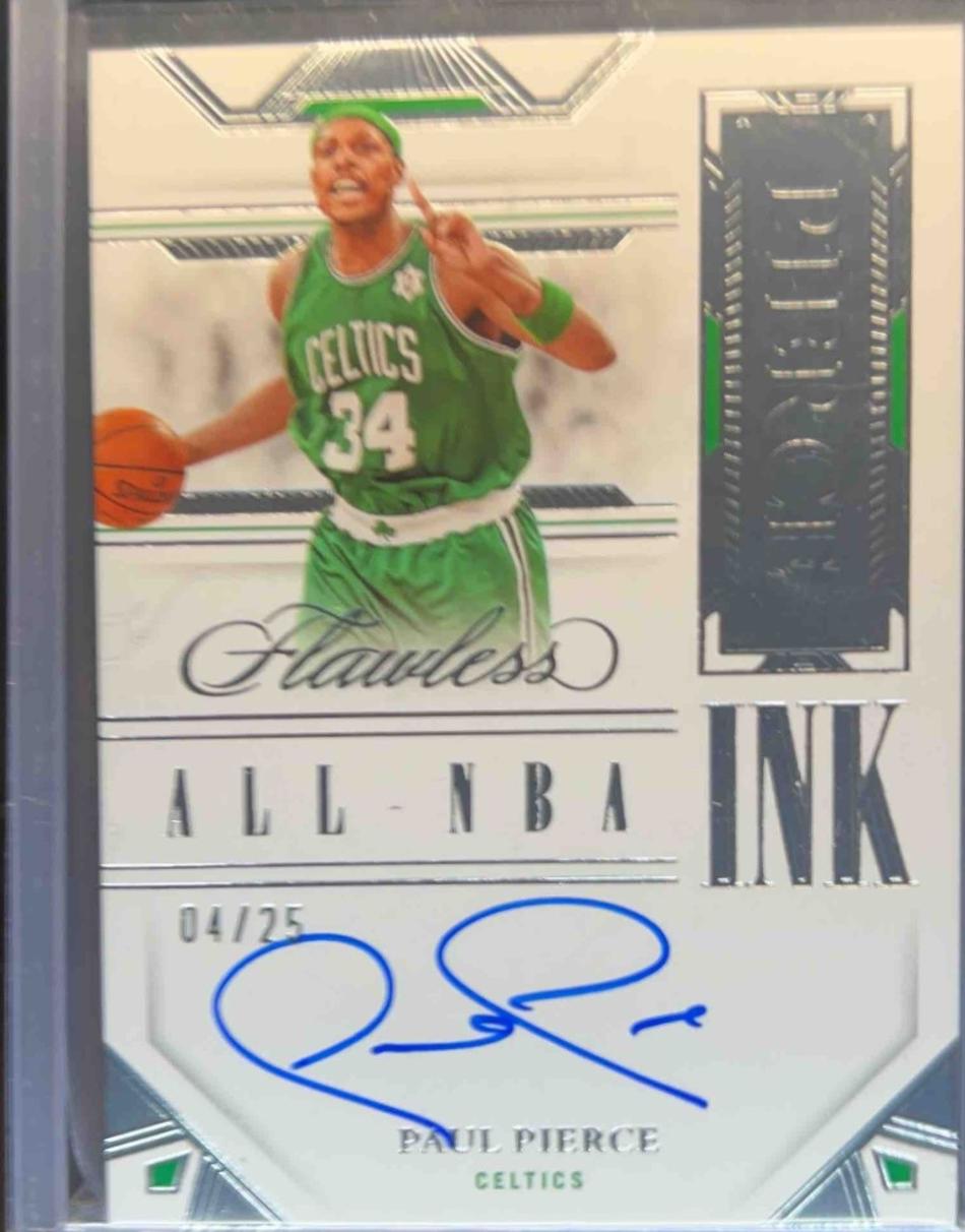 Paul Pierce #9 Basketball Cards 2022 Panini Flawless All-NBA Ink