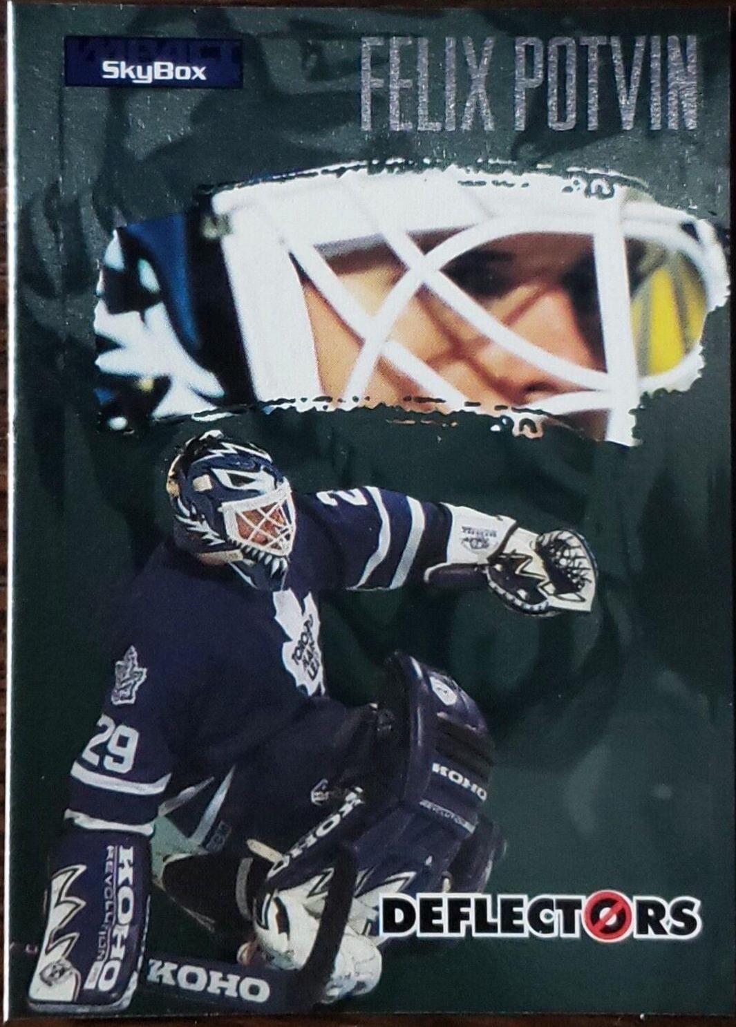 Felix Potvin #12 Hockey Cards 1995 SkyBox Impact Deflectors