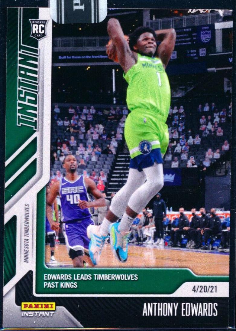 Anthony Edwards #152 Basketball Cards 2020 Panini Instant