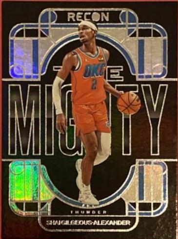 Shai Gilgeous-Alexander #3 Basketball Cards 2023 Panini Recon The Mighty