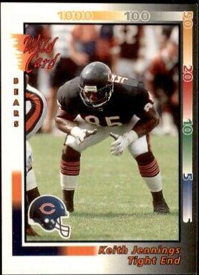 Keith Jennings #399 Football Cards 1992 Wild Card