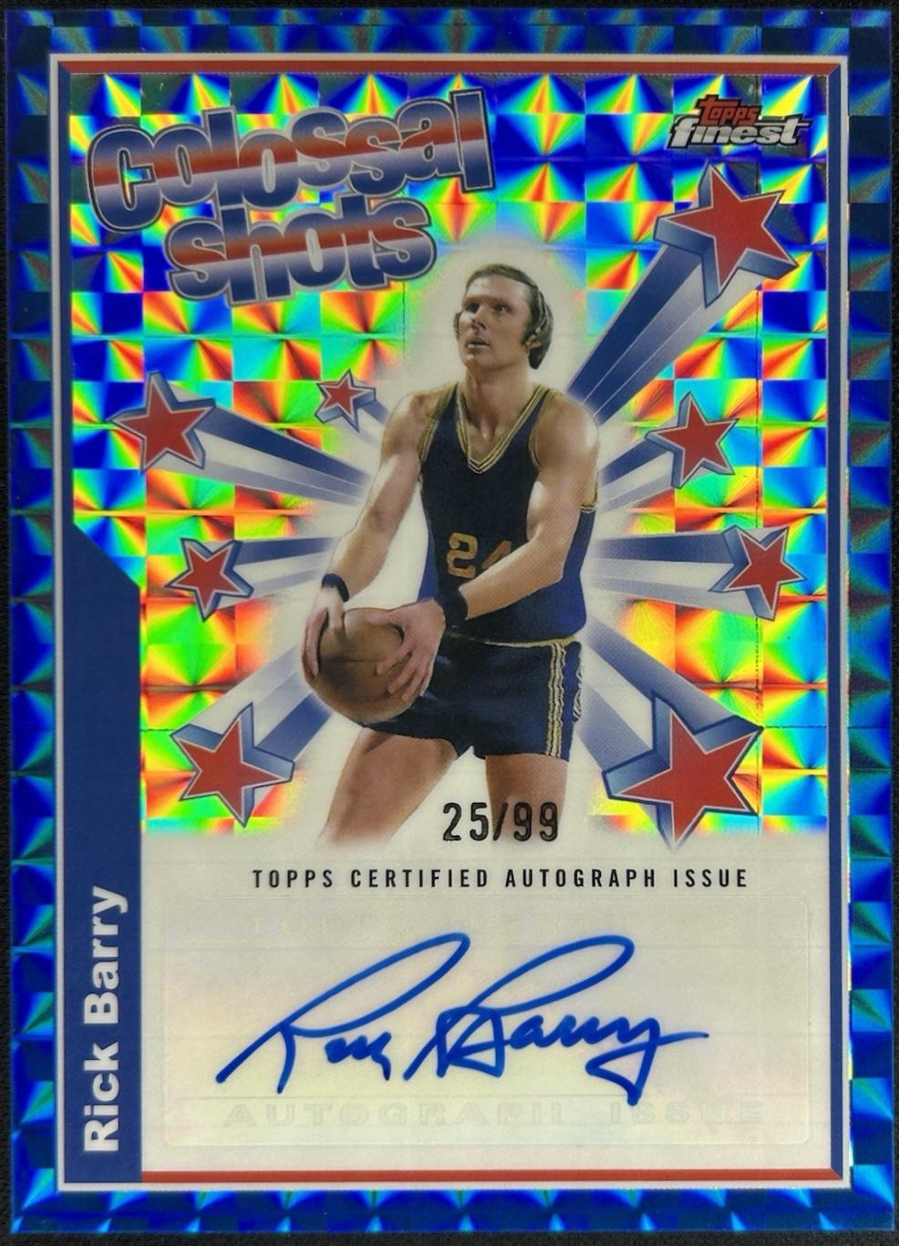 Rick Barry #BSA-RB 2024 Topps Finest Colossal Shots Autograph Basketball