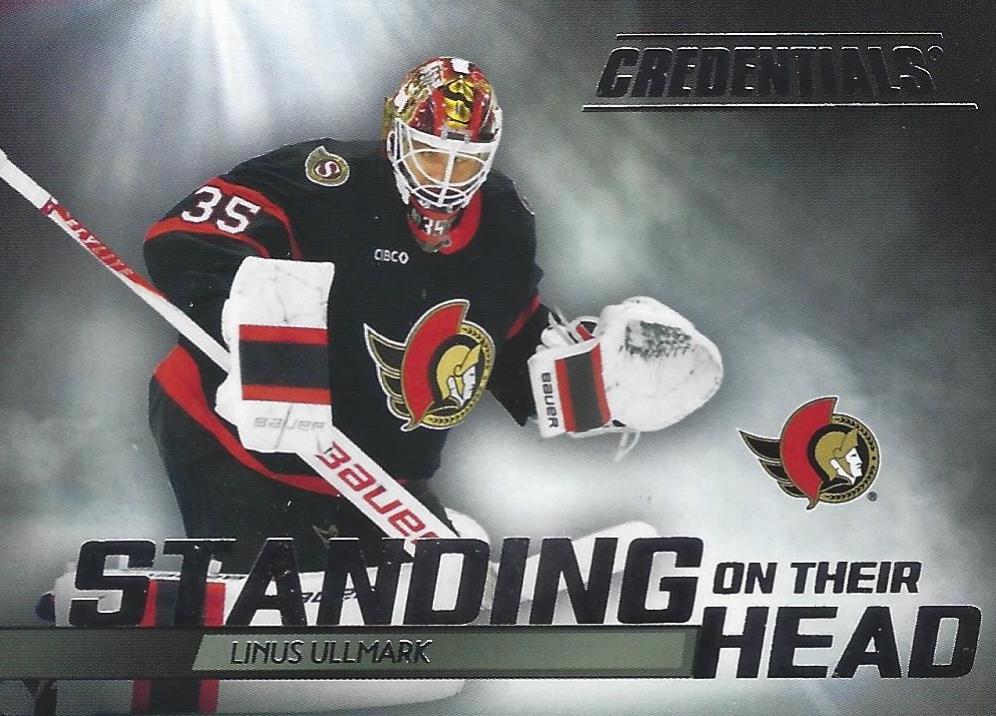 Linus Ullmark #SH-10 2025-26 Upper Deck Credentials Hockey Standing on Their Head