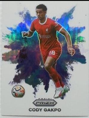 Cody Gakpo #14 Soccer Cards 2023 Panini Prizm Premier League Color Blast
