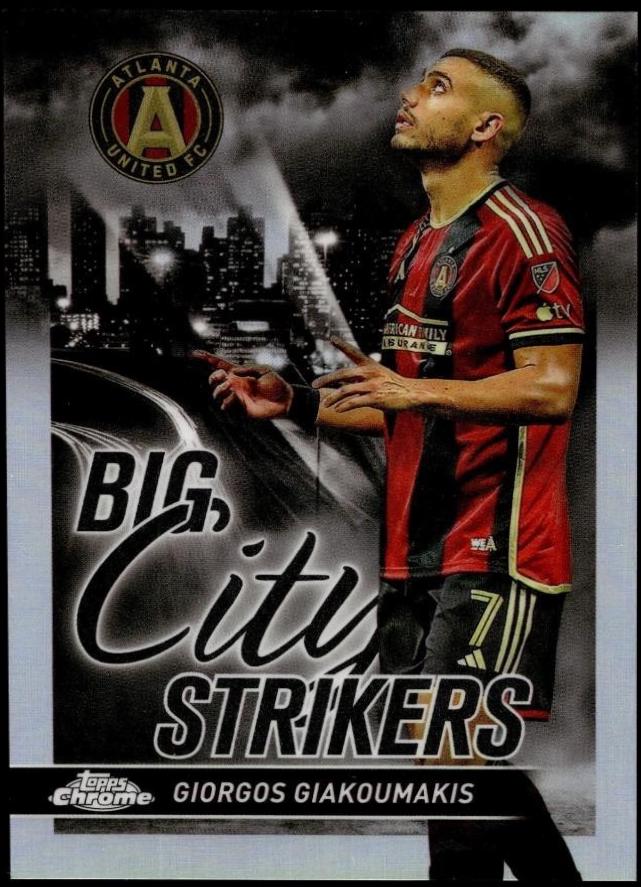 Giorgos Giakoumakis #SK-19 Soccer Cards 2024 Topps Chrome MLS Big City Strikers Skylight Variation
