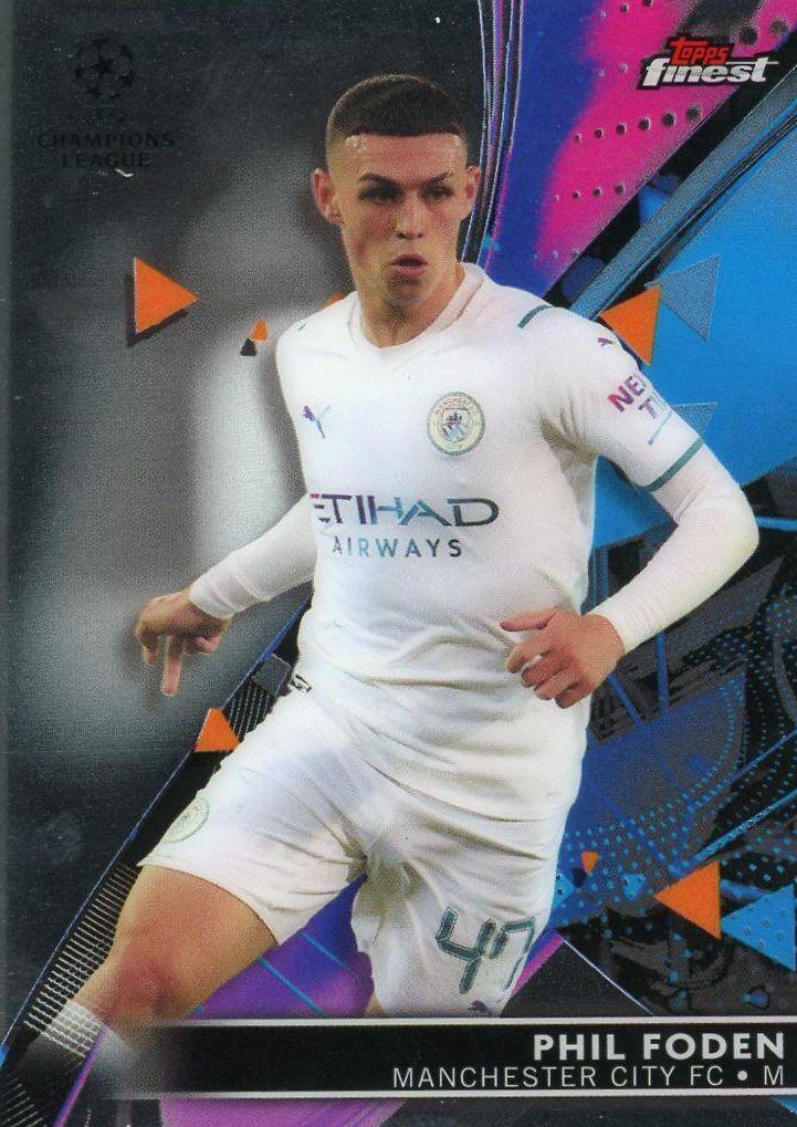 Phil Foden #3 Soccer Cards 2021 Topps Finest UEFA Champions League