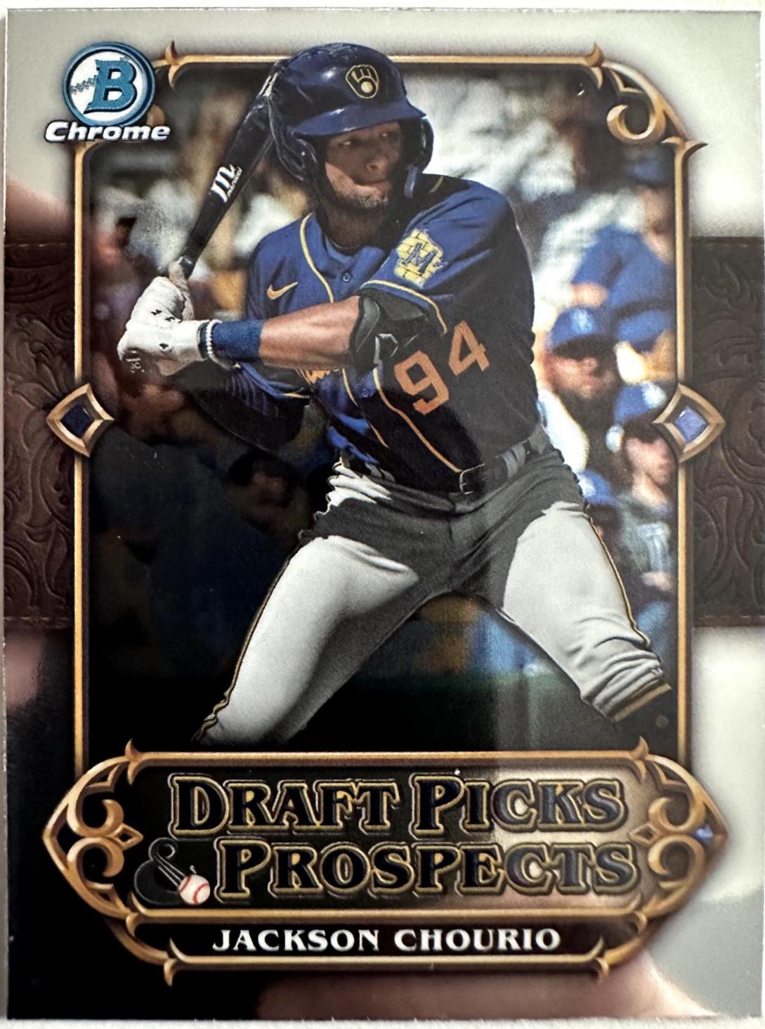 Jackson Chourio #DPP-13 Baseball Cards 2023 Bowman Draft Picks & Prospects