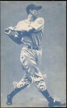 Mickey Vernon #59 1953 Canadian Exhibits Baseball