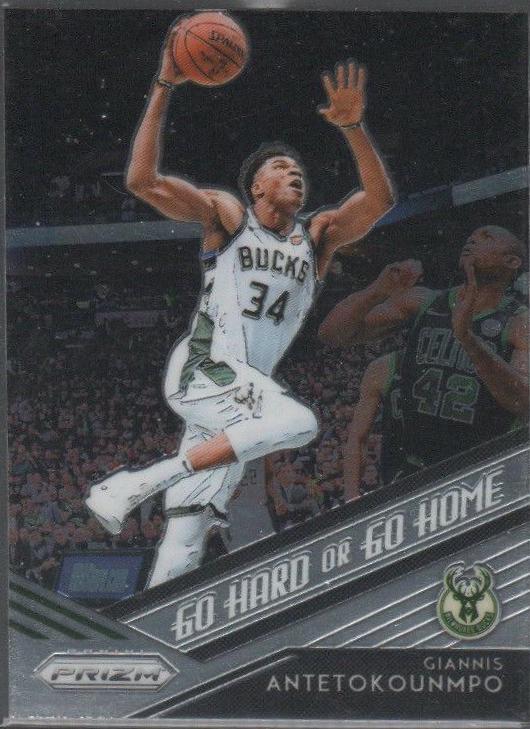 Giannis Antetokounmpo #9 Basketball Cards 2018 Panini Prizm Go Hard or Go Home
