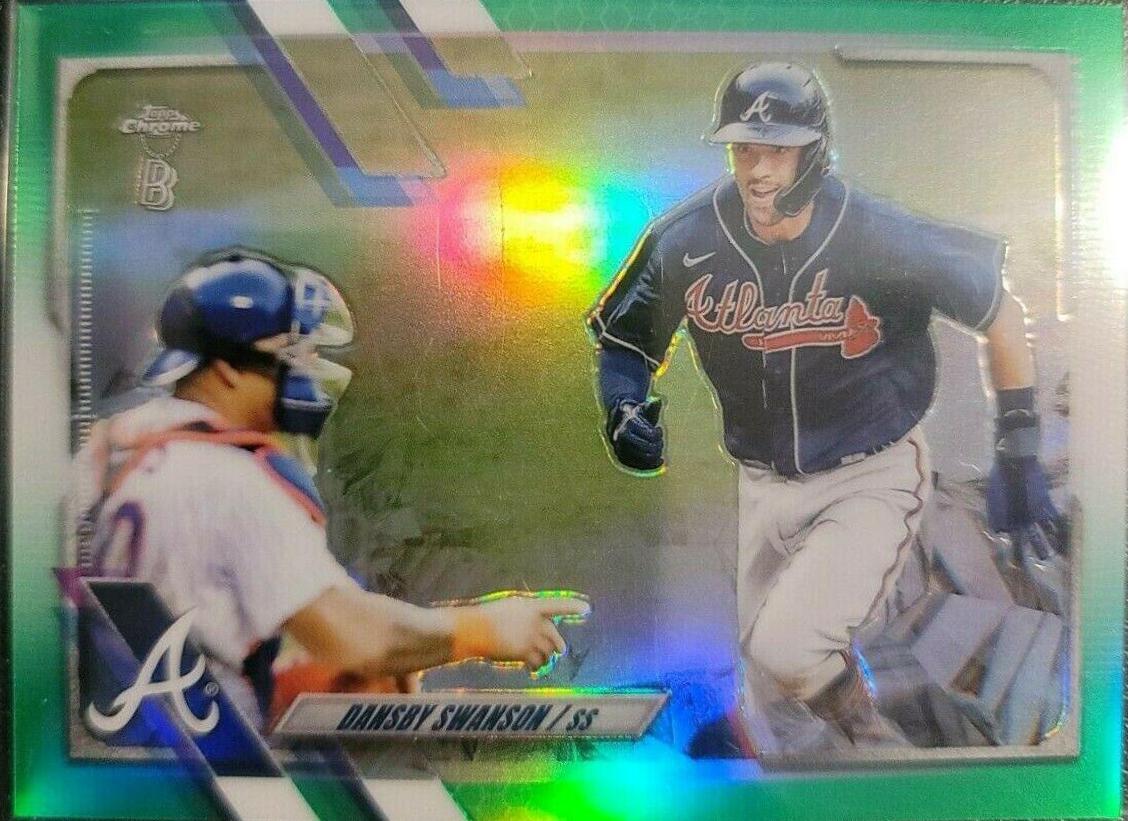 Dansby Swanson #7 Baseball Cards 2021 Topps Chrome Ben Baller