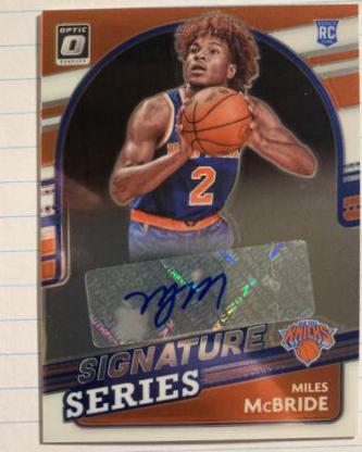 Miles McBride #SS-MMB 2021 Panini Donruss Optic Signature Series Basketball