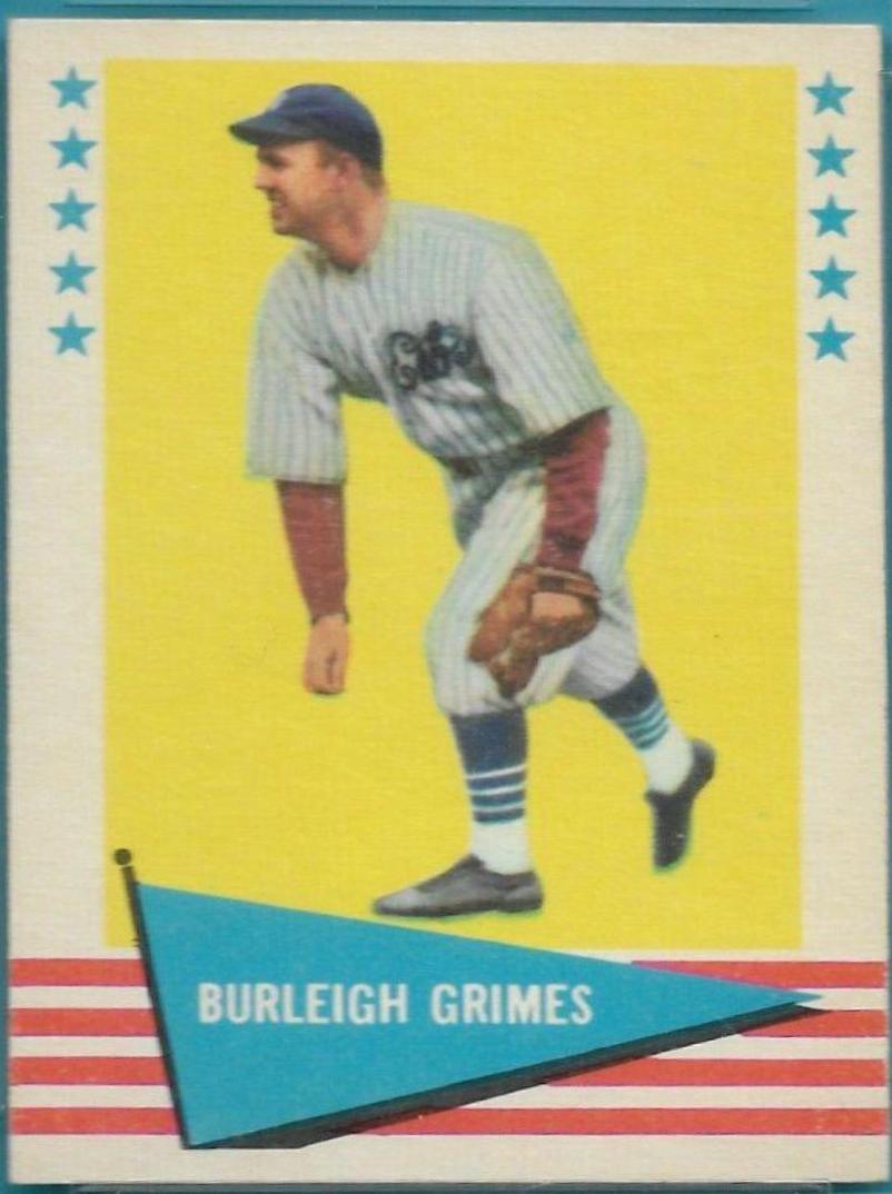 Burleigh Grimes #37 Baseball Cards 1961 Fleer