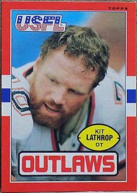 Kit Lathrop #4 Football Cards 1985 Topps USFL
