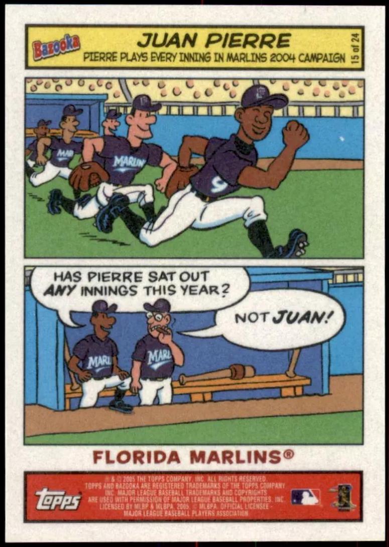 Juan Pierre #15 Baseball Cards 2005 Bazooka Comics
