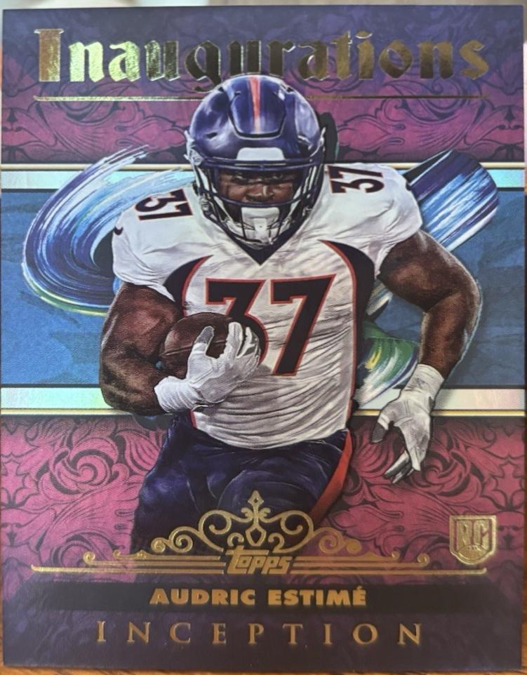 Audric Estime #I-16 Football Cards 2024 Topps Inception Inaugurations