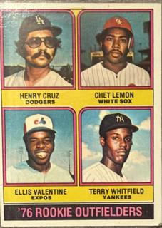 1976 Rookie Outfielders: Henry Cruz / Chet Lemon / Ellis Valentine / Terry Whitfield)