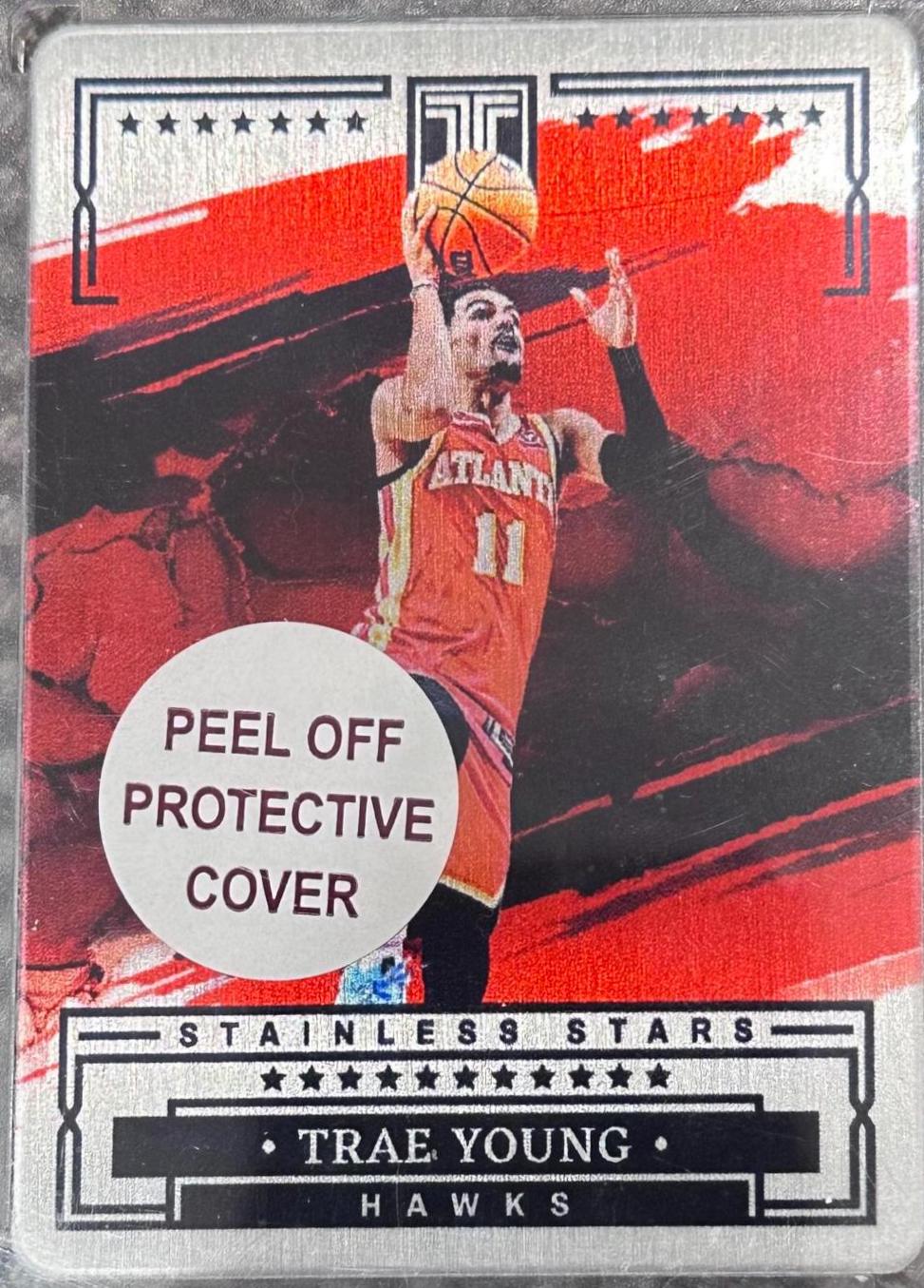 Trae Young #4 Basketball Cards 2022 Panini Impeccable Stainless Stars
