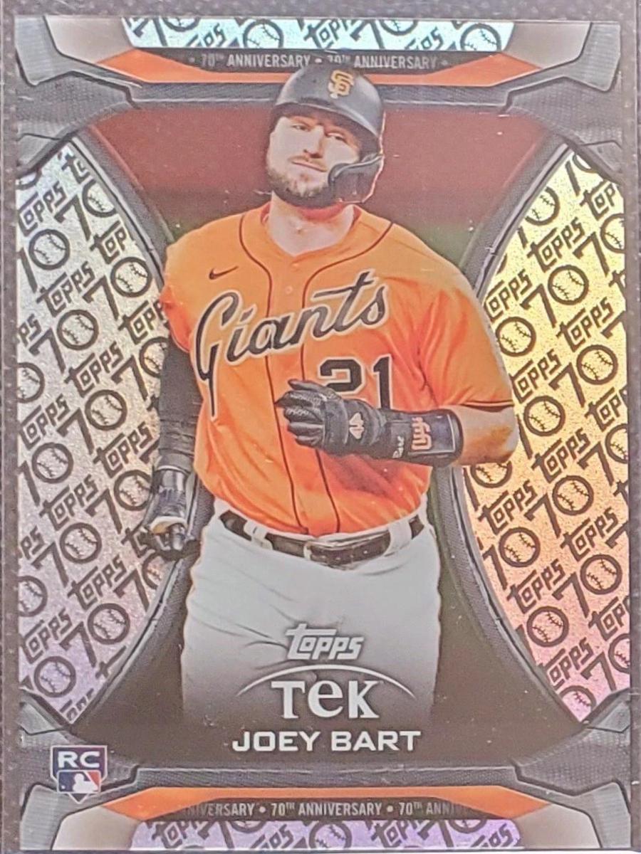 Joey Bart #TTA-24 Baseball Cards 2021 Topps Update Tek 70th Anniversary Box Topper