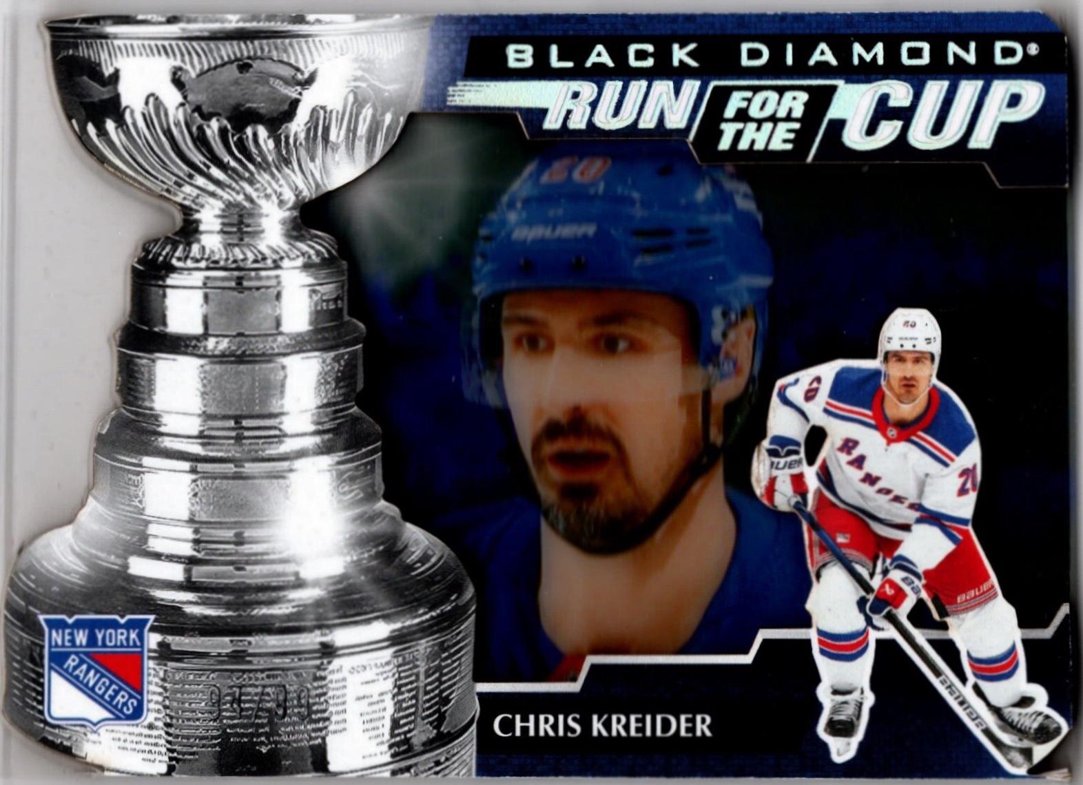 Chris Kreider #RUN-CK Hockey Cards 2024 Upper Deck Black Diamond Run for the Cup