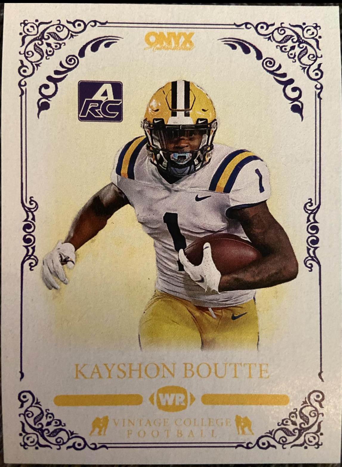 Kayshon Boutte #CFKB Football Cards 2022 Onyx Vintage College