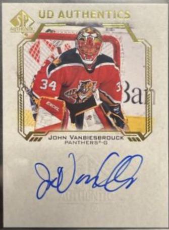 John Vanbiesbrouck #UDA-VA 2021-22 SP Authentic Hockey UD Authentics Autograph