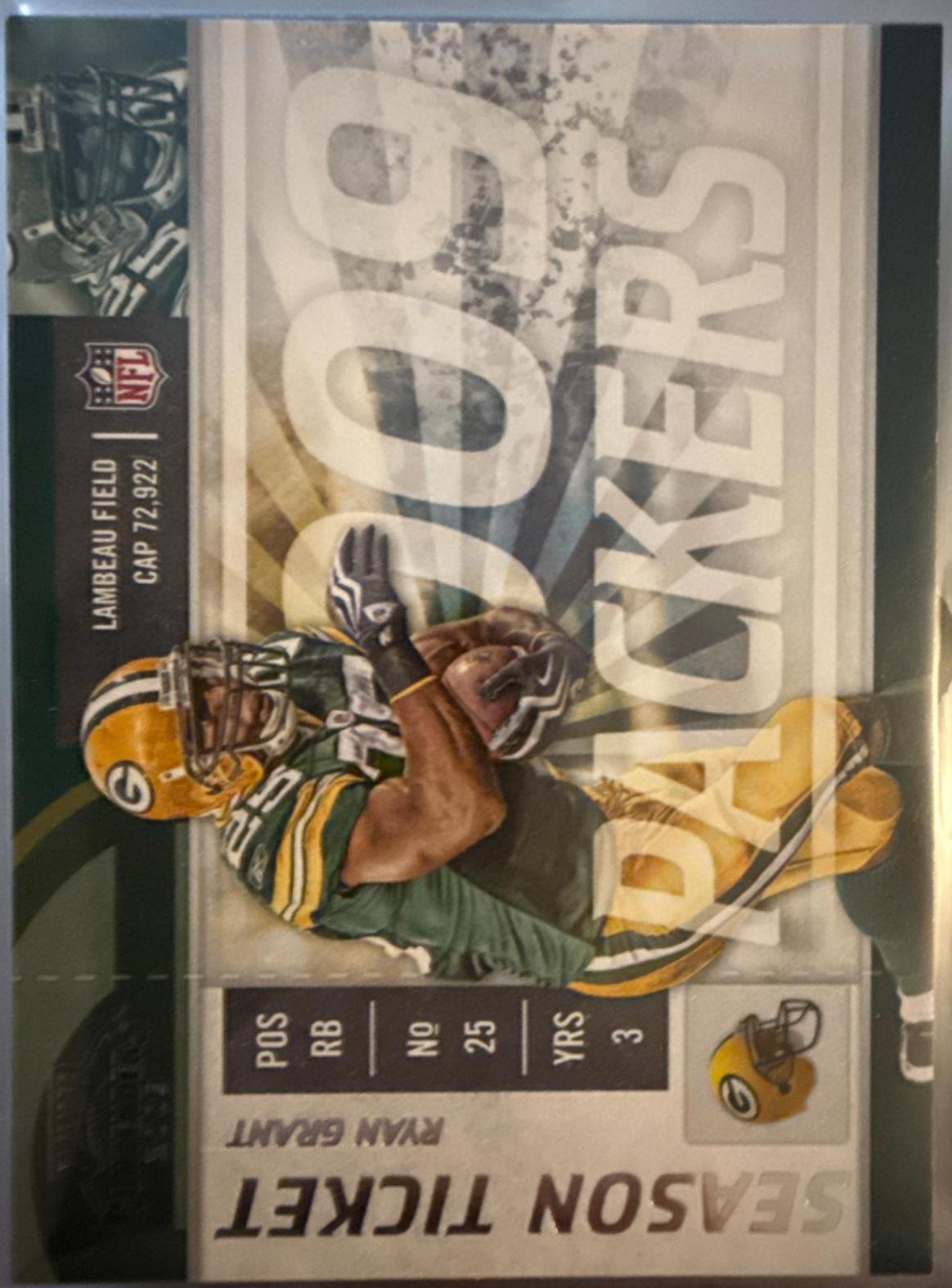 Ryan Grant #38 2009 Playoff Contenders Football
