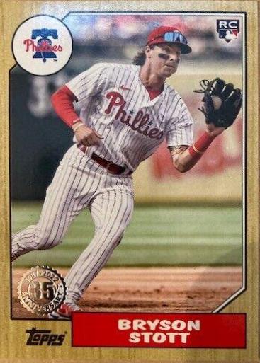 Bryson Stott #87TBU-37 Baseball Cards 2022 Topps Update 1987
