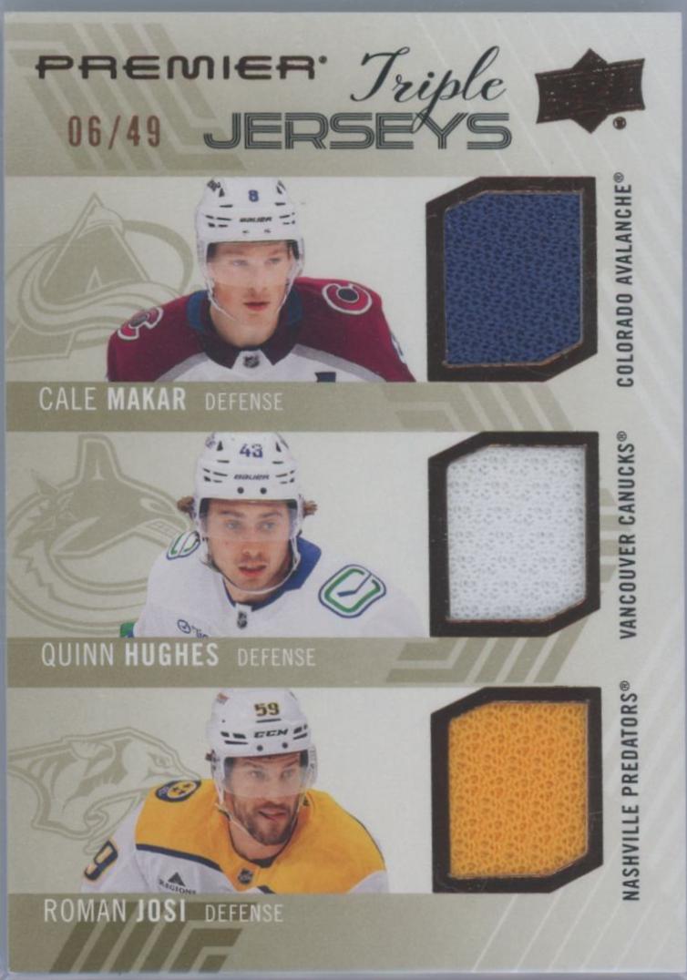 Cale Makar / Quinn Hughes / Roman Josi #PT-MHJ
