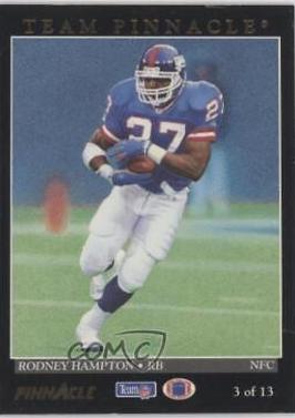 Rodney Hampton Barry Foster #3 Football Cards 1993 Pinnacle Team Pinnacle
