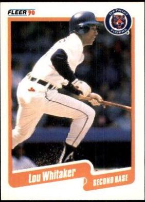 Lou Whitaker #619 1990 Fleer Canadian Baseball