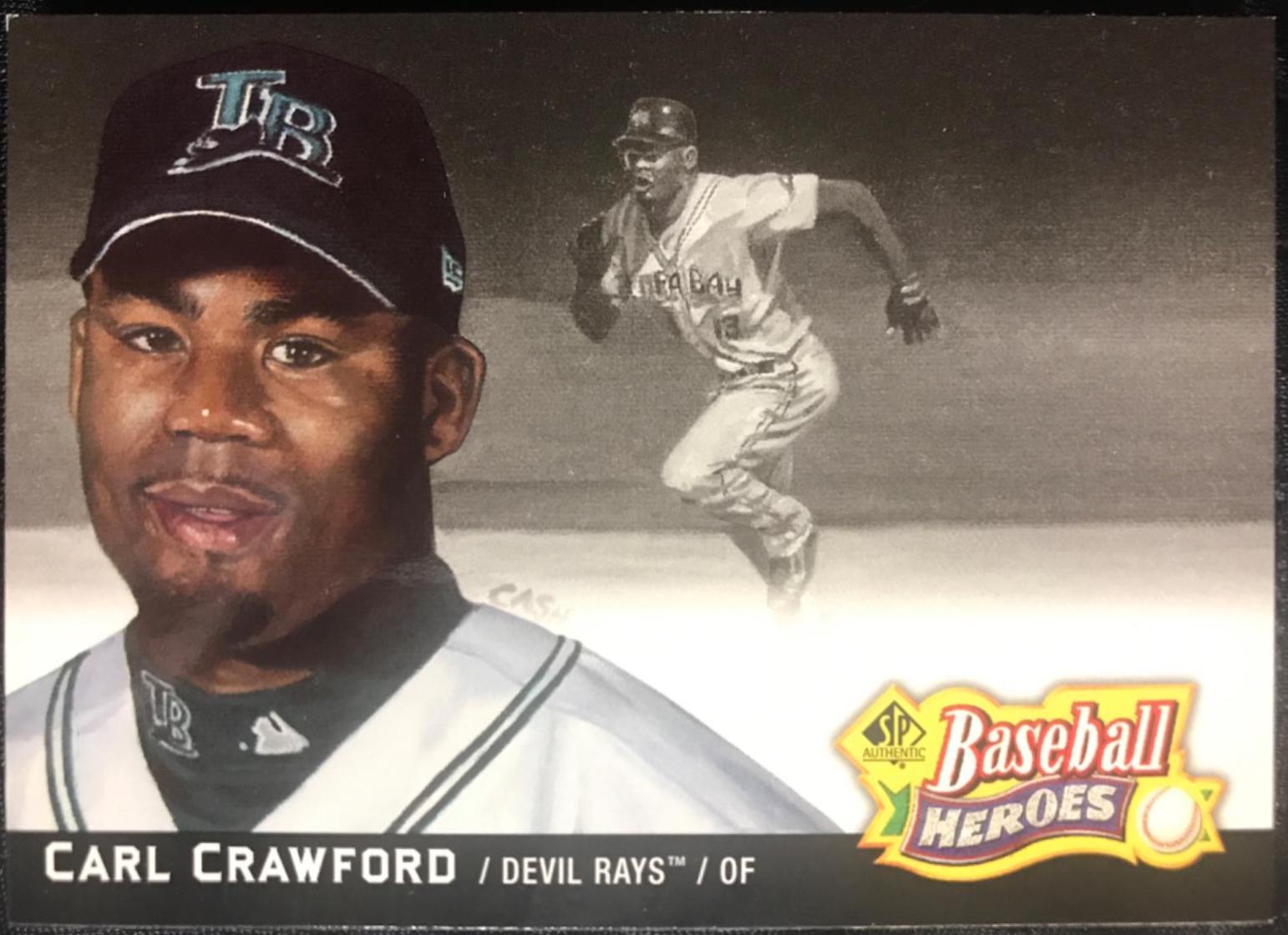 Carl Crawford #SPAH-5 Baseball Cards 2006 SP Authentic Baseball Heroes